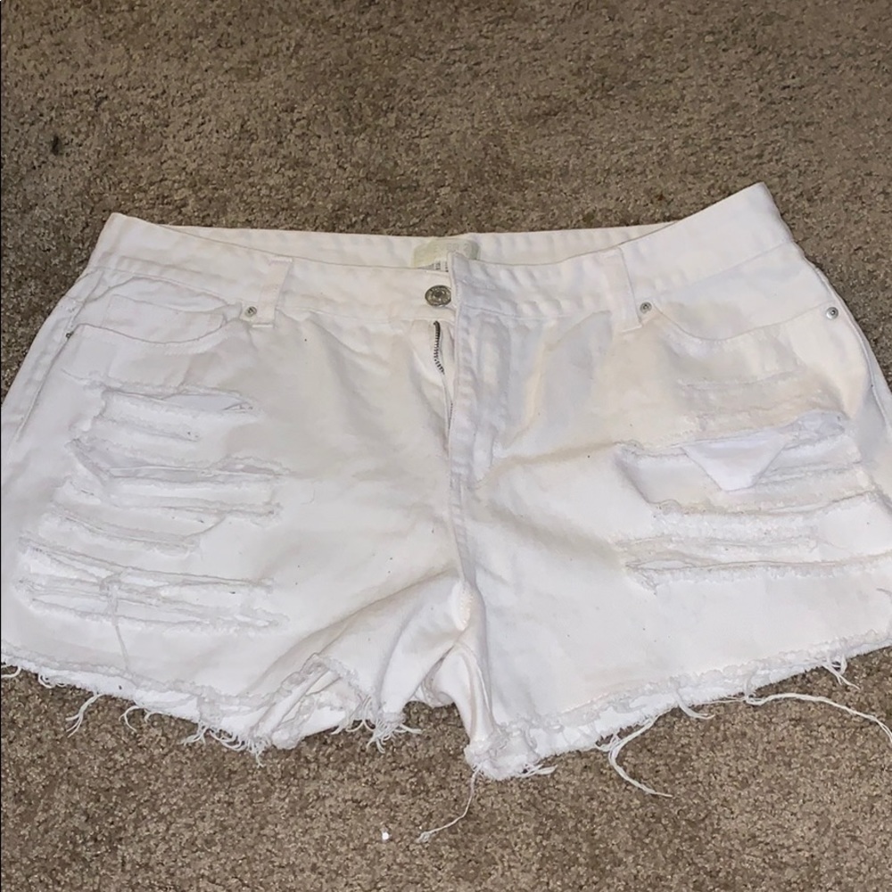 F21 White Shorts